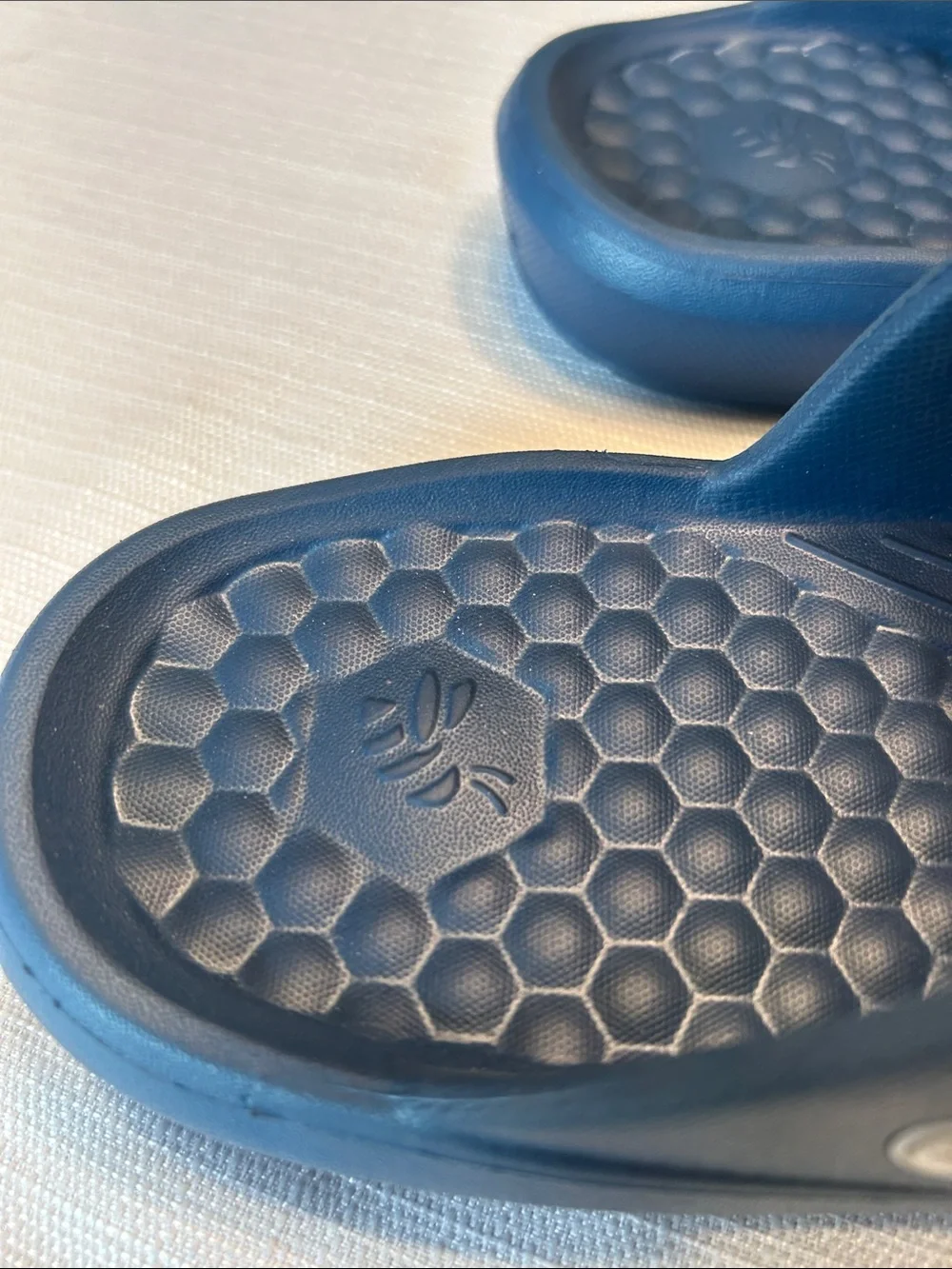 Joybees Blue Slide Sandals with Honeycomb Footbed